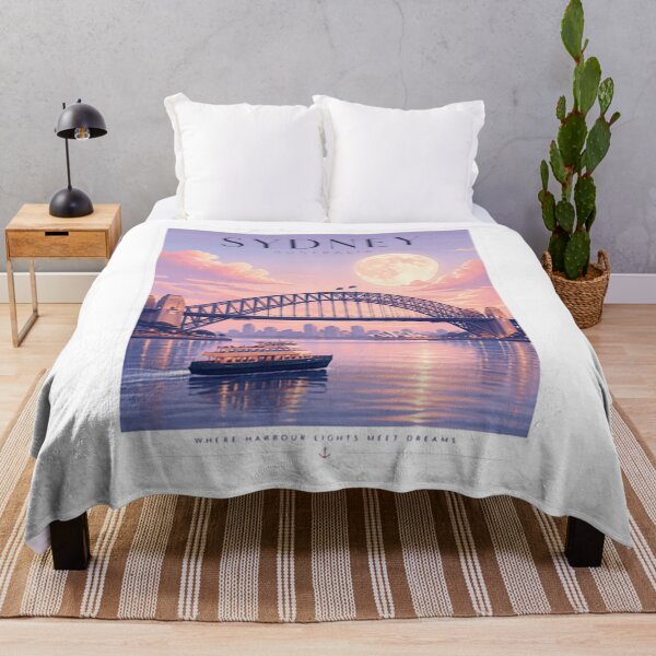 Item preview, Sydney Australia Where Harbour Lights Meet Dreams Travel Destination Cityscape Souvenir designed and sold by Simsimah26Parks.