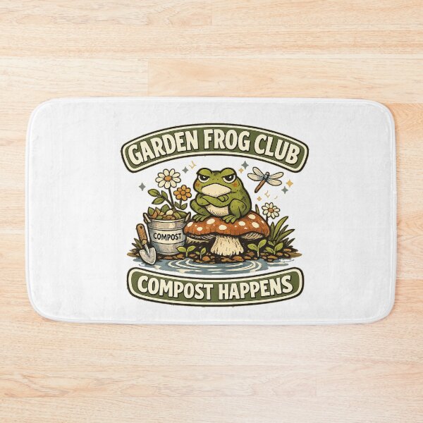 Item preview, Garden Frog Club Compost Happens designed and sold by Concrete Coffee Studio.