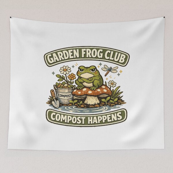Item preview, Garden Frog Club Compost Happens designed and sold by Concrete Coffee Studio.