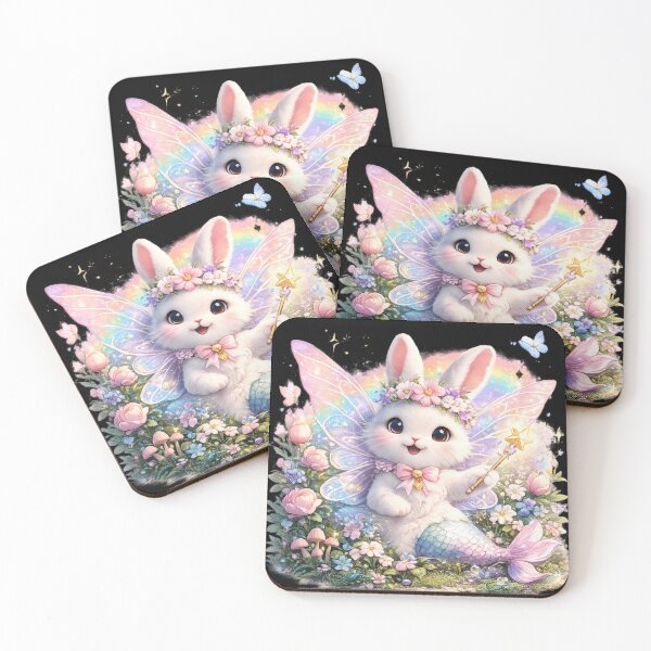 Item preview, Cute Fairy Bunny Mermaid Fantasy designed and sold by Sneh024.