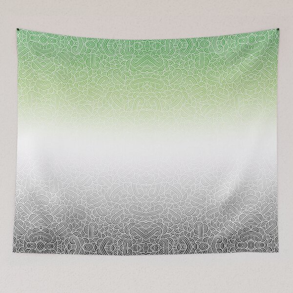 Item preview, Ombré aromantic colours and white swirls doodles designed and sold by savousepate.