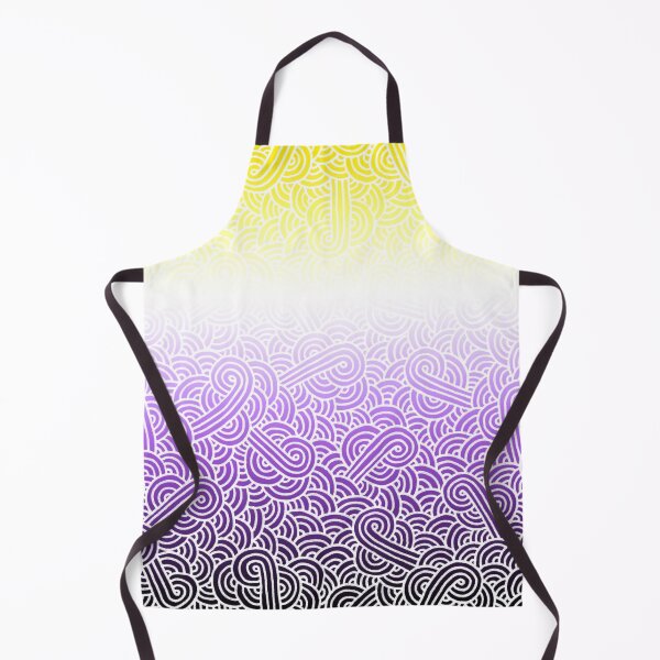 Item preview, Ombré non-binary colours and white swirls doodles designed and sold by savousepate.