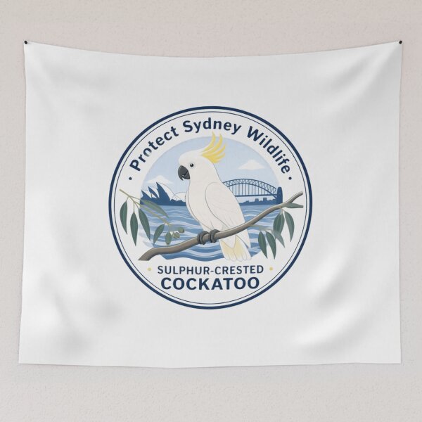 Item preview, Protect Sydney Wildlife Sulphur-Crested Cockatoo Australian Bird Lover Sydney Tourist designed and sold by Simsimah26Parks.