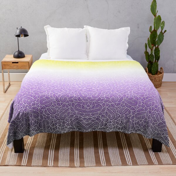 Item preview, Ombré non-binary colours and white swirls doodles designed and sold by savousepate.