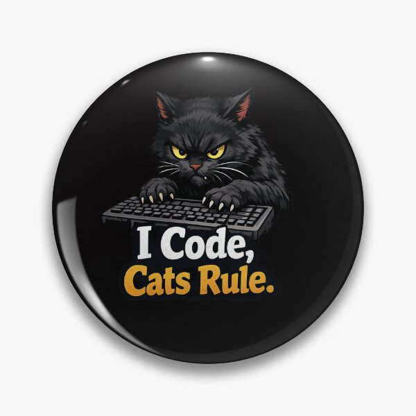 Item preview, I Code Cats Rule Funny Programmer Black Cat Developer designed and sold by Salwastore.