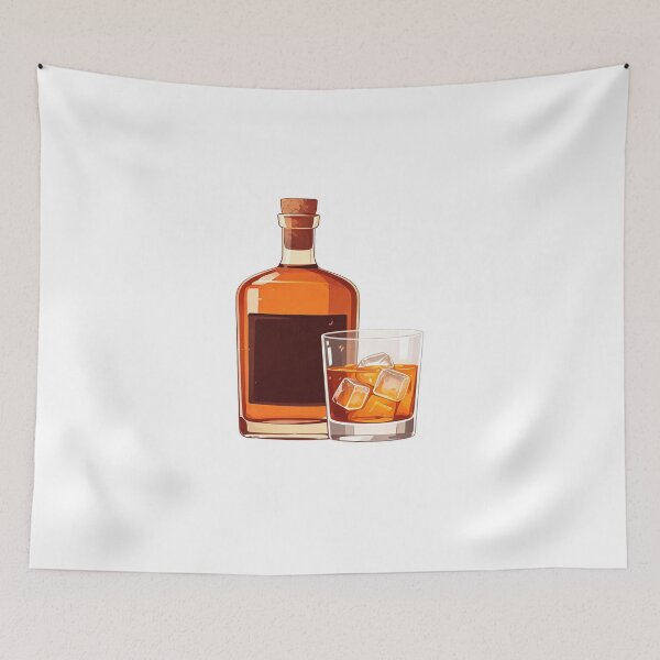 Item preview, Whiskey Glass & Bottle Set — Vintage Americana Sticker designed and sold by NUFADE.