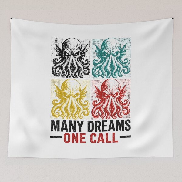 Item preview, Many Dreams One Call Cthulhu Pop Art Andy Warhol Style Gothic designed and sold by Fenay Designs.