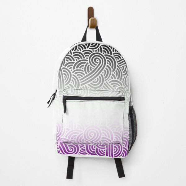 Item preview, Ombré asexual colours and white swirls doodles designed and sold by savousepate.