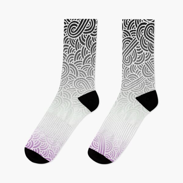 Item preview, Ombré asexual colours and white swirls doodles designed and sold by savousepate.