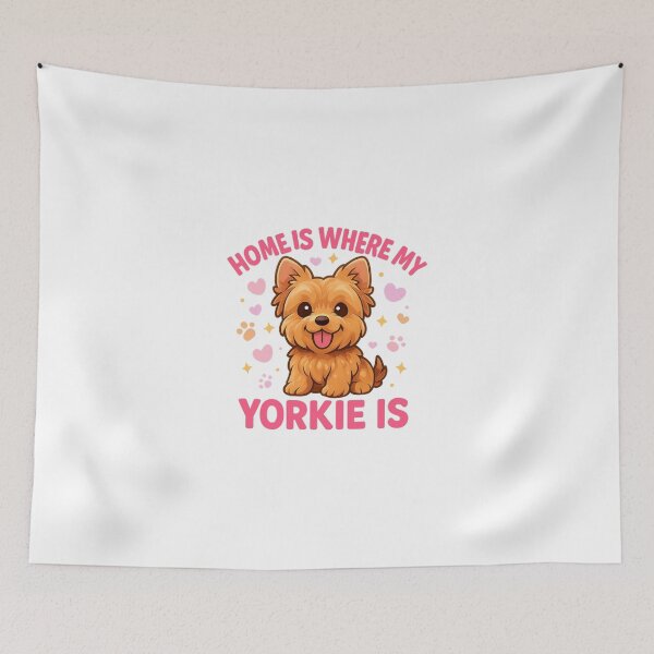 Item preview, Home Is Where My Yorkie Is Cute Yorkshire Terrier Dog Lover Design designed and sold by FurAndFlaireg.