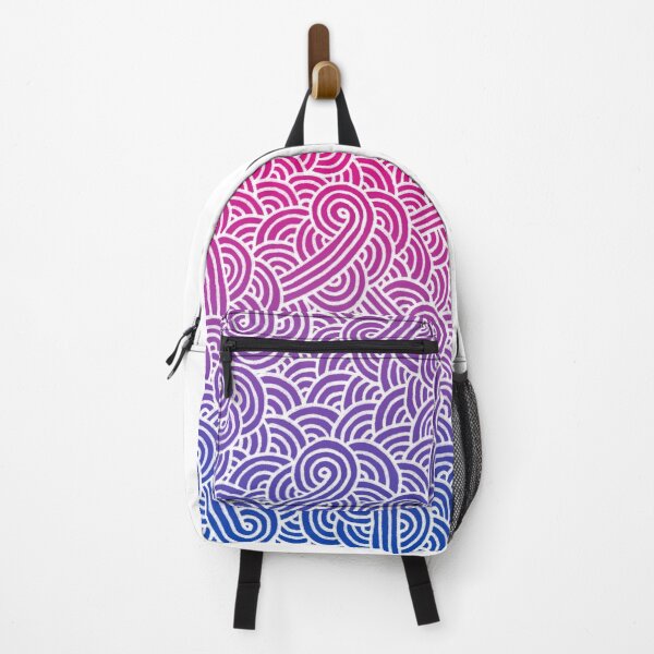 Item preview, Ombré bisexual colours and white swirls doodles designed and sold by savousepate.