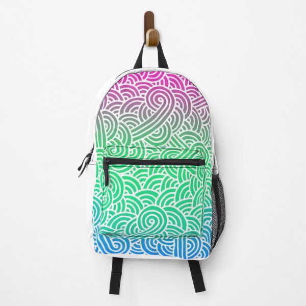Item preview, Ombré polysexual colours and white swirls doodles designed and sold by savousepate.