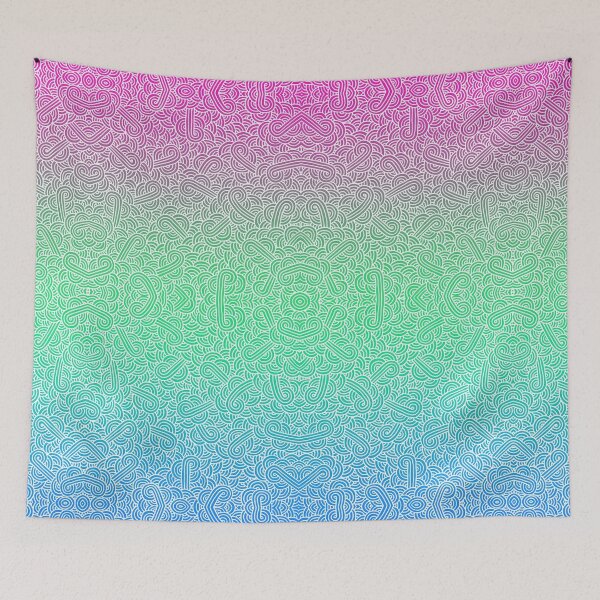 Item preview, Ombré polysexual colours and white swirls doodles designed and sold by savousepate.