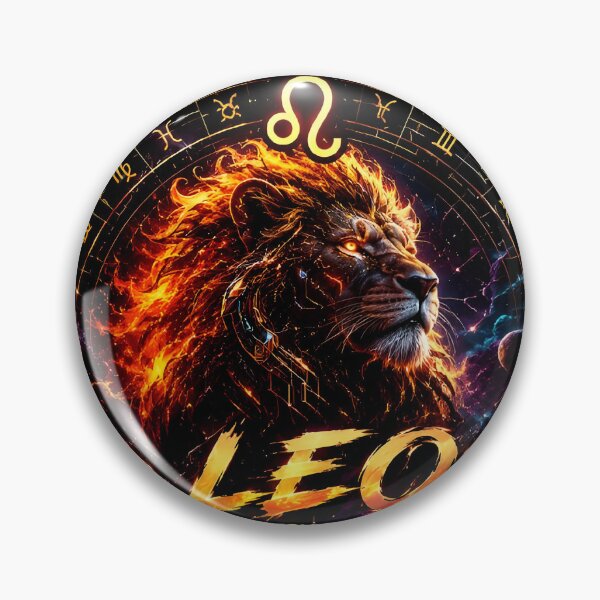 Item preview, Leo Fire Lion I Conquer Destiny Zodiac Power Art designed and sold by Zodiac Celestial Art.