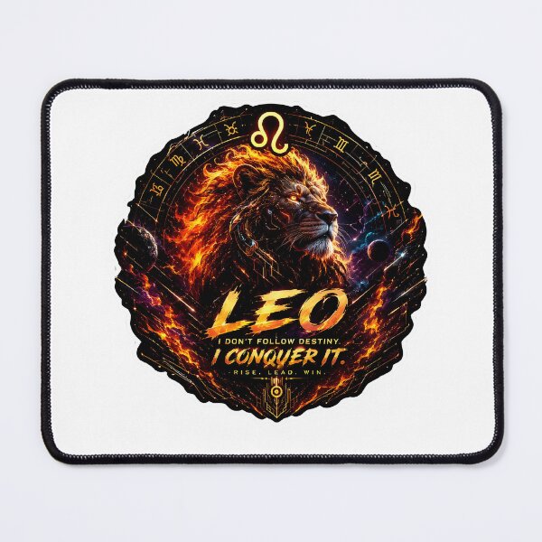 Item preview, Leo Fire Lion I Conquer Destiny Zodiac Power Art designed and sold by Zodiac Celestial Art.
