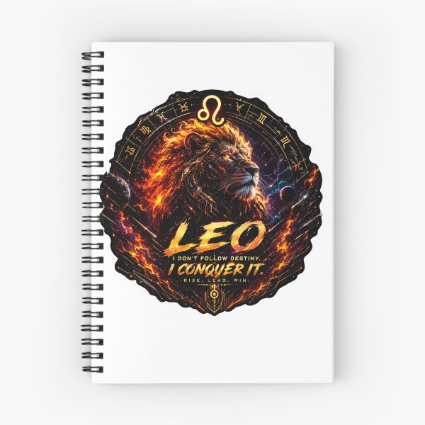 Item preview, Leo Fire Lion I Conquer Destiny Zodiac Power Art designed and sold by Zodiac Celestial Art.