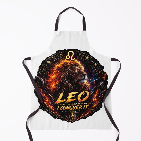 Item preview, Leo Fire Lion I Conquer Destiny Zodiac Power Art designed and sold by Zodiac Celestial Art.