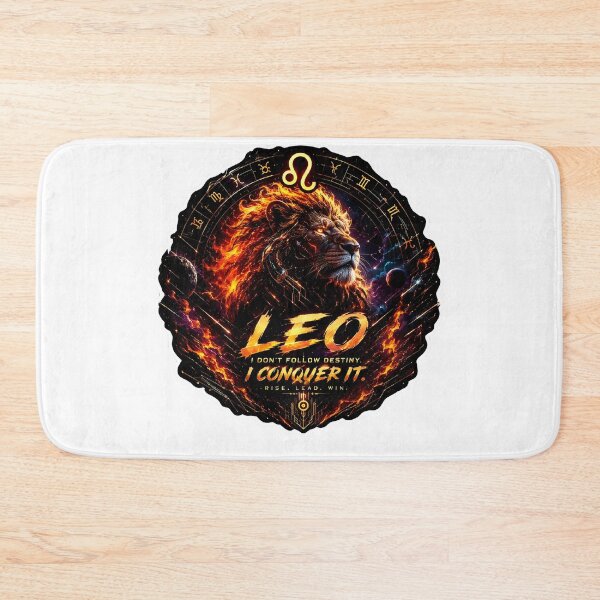 Item preview, Leo Fire Lion I Conquer Destiny Zodiac Power Art designed and sold by Zodiac Celestial Art.
