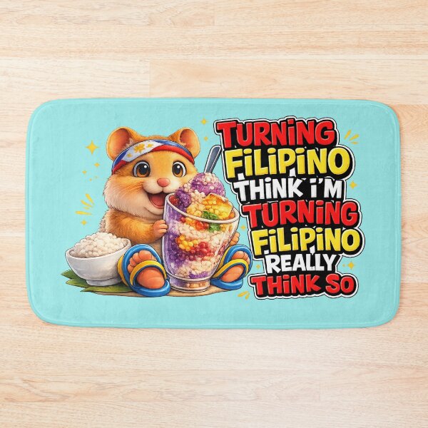 Item preview, "Turning Filipino?" - Cute Hamster loves Halo Halo! designed and sold by FlipFlopTeesCo.
