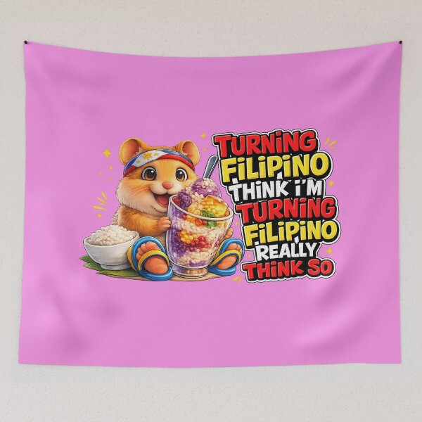 Item preview, "Turning Filipino?" - Cute Hamster loves Halo Halo! designed and sold by FlipFlopTeesCo.
