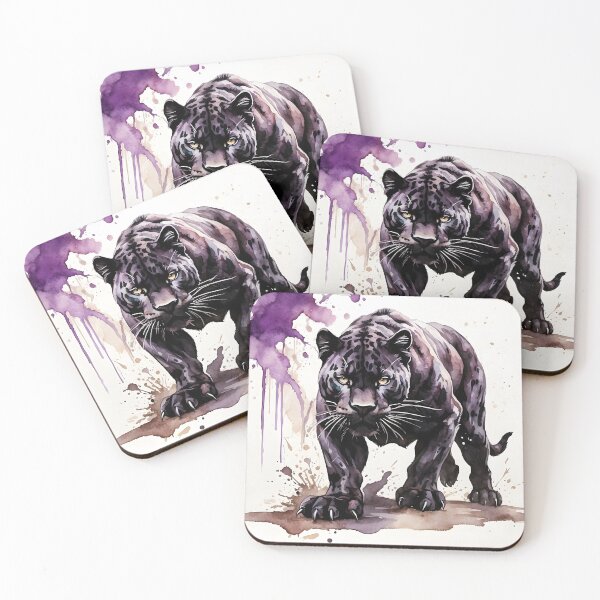 Item preview, Black Panther Watercolor Painting designed and sold by RawNaturePrints.