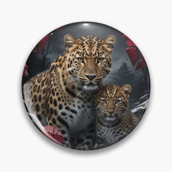 Item preview, Save the Amur Leopard - Critically Endangered Big Cat with Cub - Only 100 Left designed and sold by Pioneer Spirit Market.