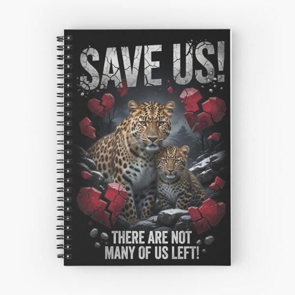 Item preview, Save the Amur Leopard - Critically Endangered Big Cat with Cub - Only 100 Left designed and sold by Pioneer Spirit Market.