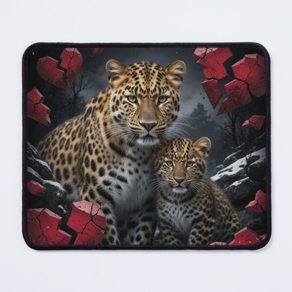 Item preview, Save the Amur Leopard - Critically Endangered Big Cat with Cub - Only 100 Left designed and sold by Pioneer Spirit Market.