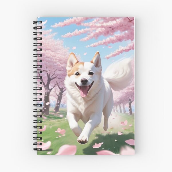 Item preview, Digital Art - Smiling Shiba Inu Dog, Spring Floral Atmosphere designed and sold by DoodyPets.