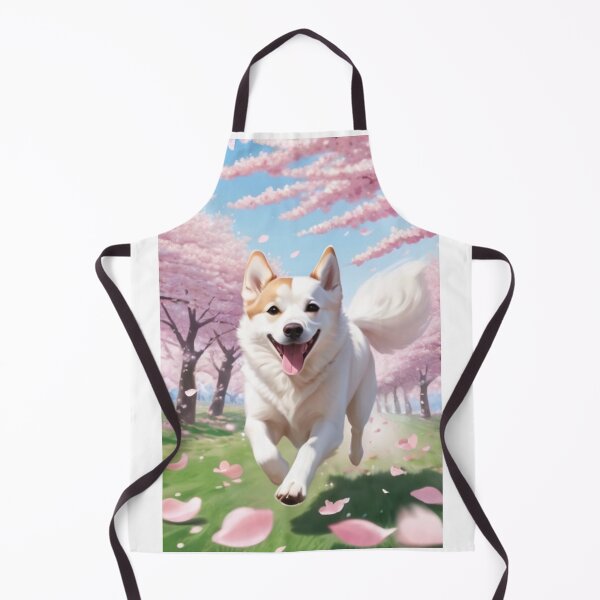 Item preview, Digital Art - Smiling Shiba Inu Dog, Spring Floral Atmosphere designed and sold by DoodyPets.