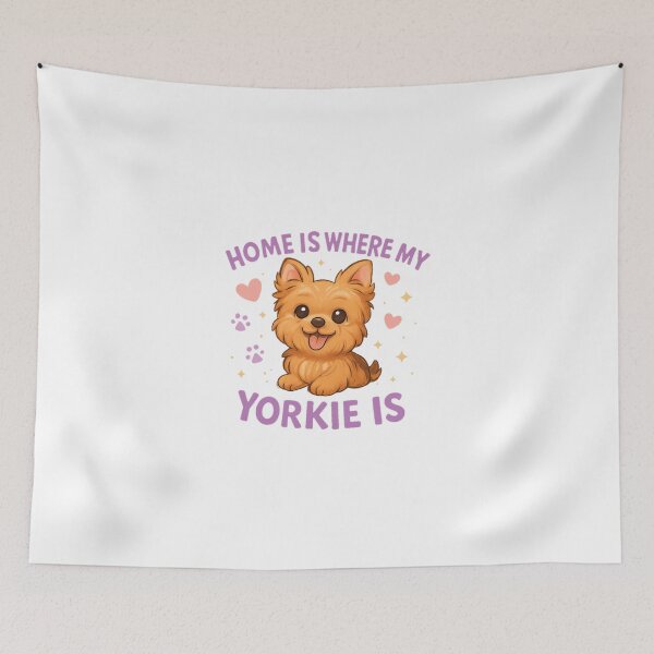 Item preview, Home Is Where My Yorkie Is Cute Yorkshire Terrier Dog Lover Design designed and sold by FurAndFlaireg.