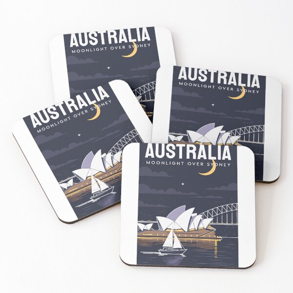 Item preview, Australia Moonlight Over Sydney Travel Landmark Tourist designed and sold by Simsimah26Parks.