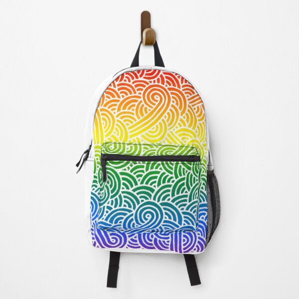 Item preview, Ombré LBGTQIA+ colours and white swirls doodles designed and sold by savousepate.