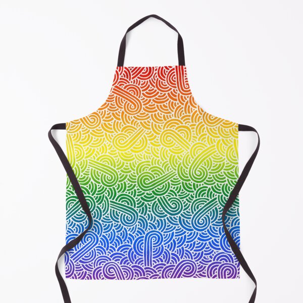 Item preview, Ombré LBGTQIA+ colours and white swirls doodles designed and sold by savousepate.