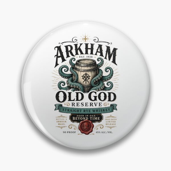 Item preview, Arkham Old God Reserve Straight Rye Whiskey Cthulhu Vintage Label designed and sold by Fenay Designs.