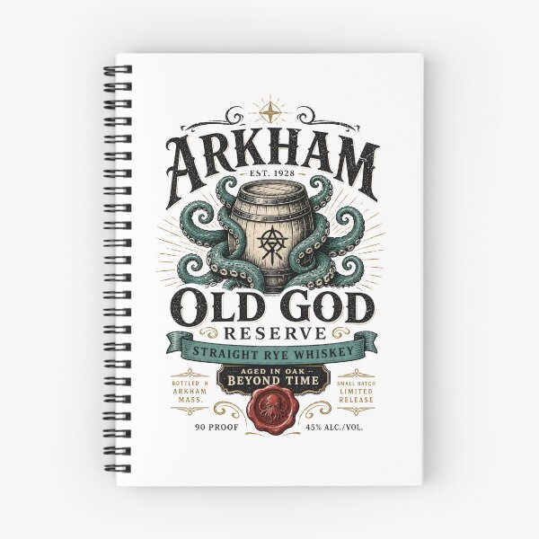 Item preview, Arkham Old God Reserve Straight Rye Whiskey Cthulhu Vintage Label designed and sold by Fenay Designs.