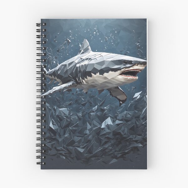 Item preview, Great White Shark Geometric Art designed and sold by RawNaturePrints.