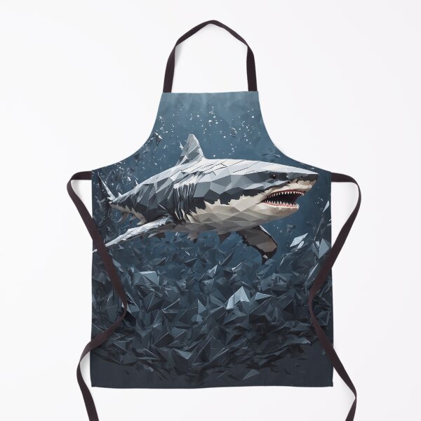 Item preview, Great White Shark Geometric Art designed and sold by RawNaturePrints.