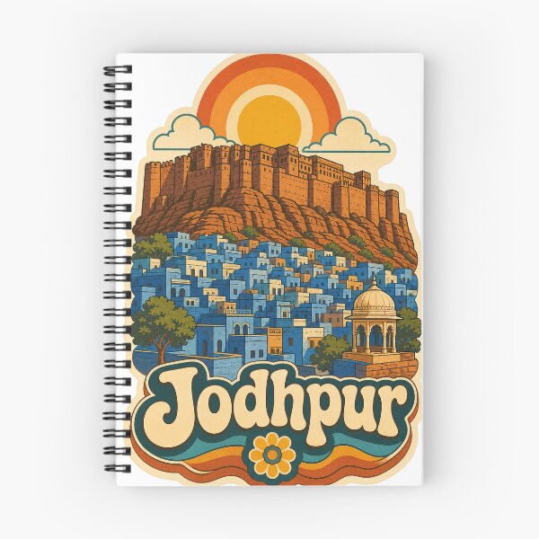 Item preview, Jodhpur India Travel Souvenir - Retro Illustration designed and sold by VisualArtsOasis.