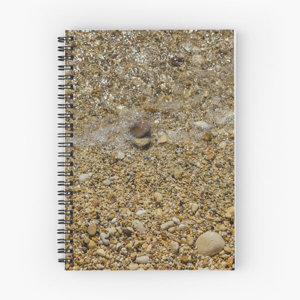 Item preview, Pebble Beach Shoreline With Clear Shallow Water, Gentle Wave Foam And Sunlit Stones designed and sold by Nmallia.