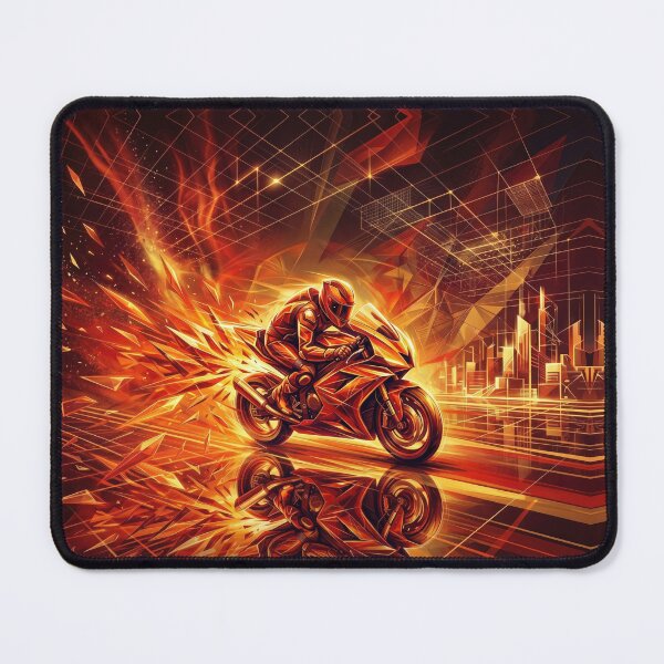 Item preview, Fiery Sportbike Speeding Through Flames designed and sold by AnnArtshock.