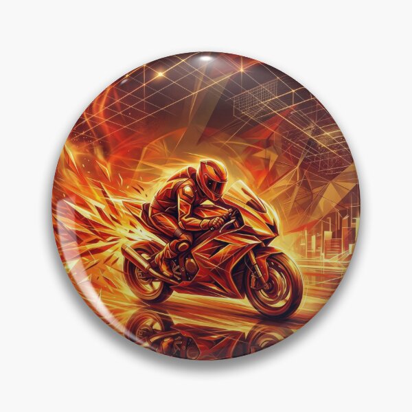 Item preview, Fiery Sportbike Speeding Through Flames designed and sold by AnnArtshock.