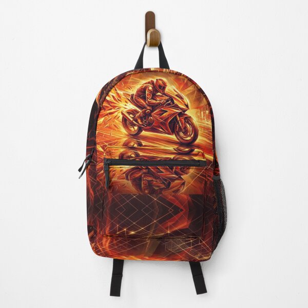 Item preview, Fiery Sportbike Speeding Through Flames designed and sold by AnnArtshock.