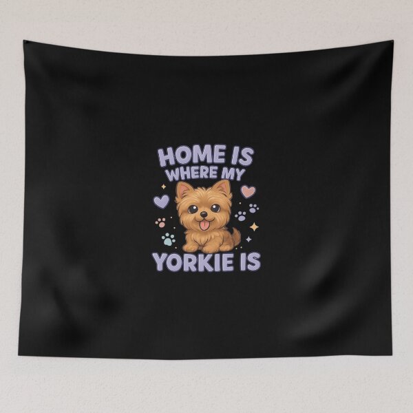 Item preview, Home Is Where My Yorkie Is Cute Yorkshire Terrier Dog Lover Design designed and sold by FurAndFlaireg.
