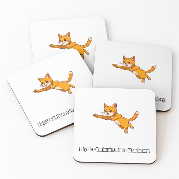 Item preview, Orange Cat - Physics Optional Chaos Mandatory - Funny Cat Gift designed and sold by pawdrops.