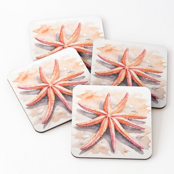 Item preview, Starfish Watercolor Art — Ocean Print designed and sold by RawNaturePrints.