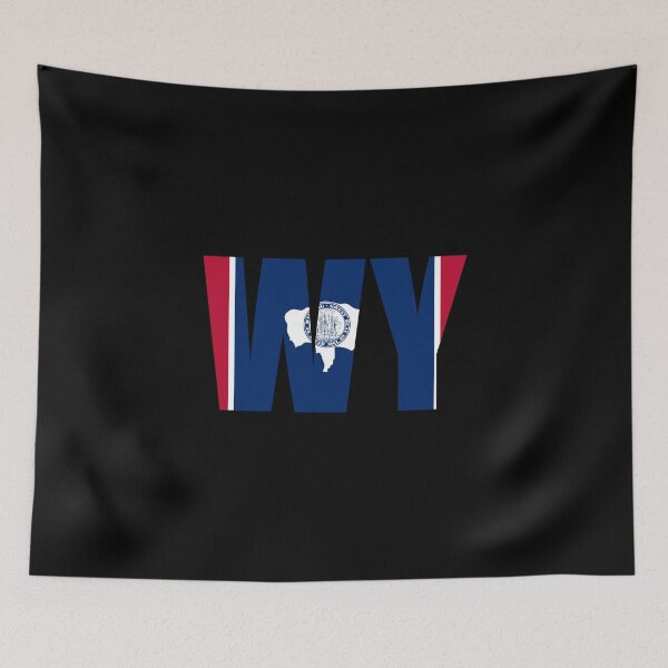 Item preview, Wyoming Flag Initials WY designed and sold by shitpostee.