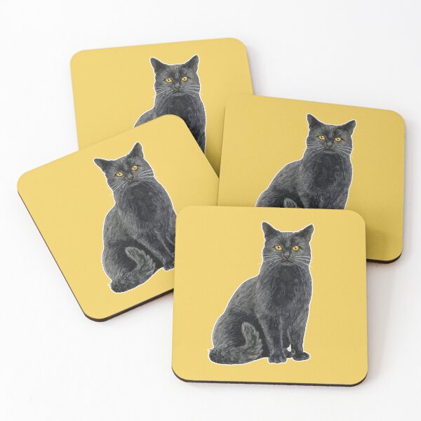 Item preview, Black cat with golden eyes designed and sold by savousepate.