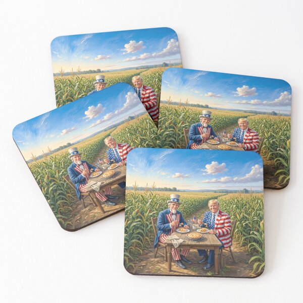 Item preview, Donald Trump And Uncle Sam Enjoying Apple Pie designed and sold by Home Decor Art.