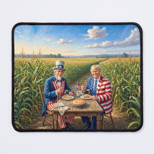 Item preview, Donald Trump And Uncle Sam Enjoying Apple Pie designed and sold by Home Decor Art.